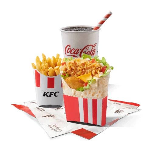 boxmaster meni sa wrap sendvičem, pomfritom i gaziranim pićem.