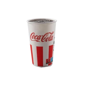 Čaša coca-cole 0,4 l sa ledom u kfc ambalaži.
