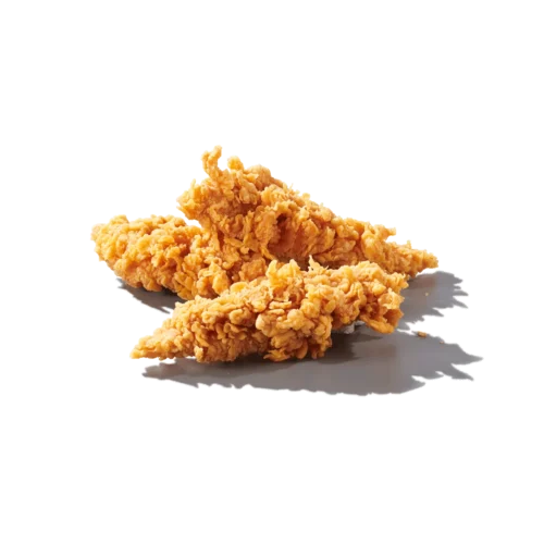 tri komada hrskavih pilećih stripsa