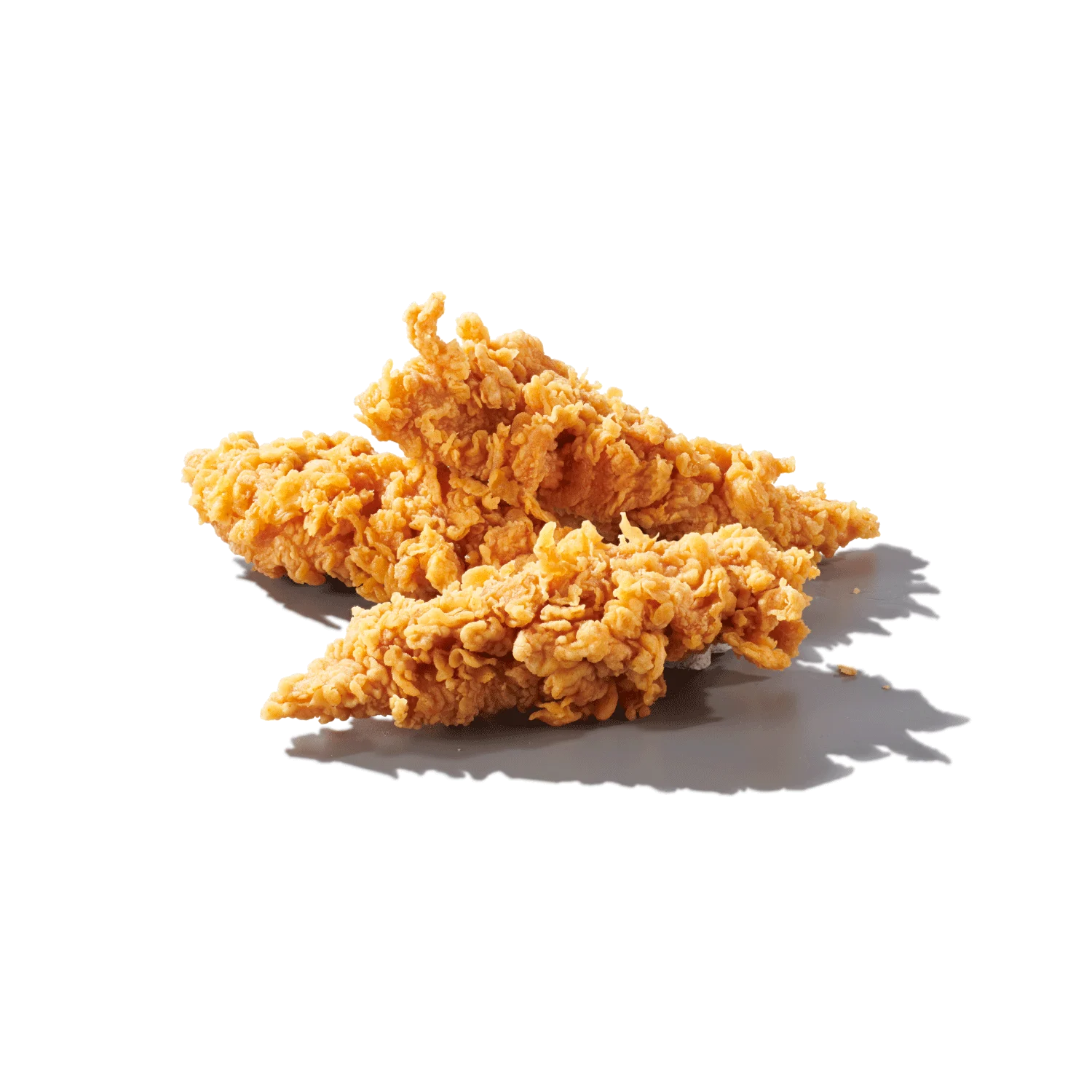 tri komada hrskavih pilećih stripsa