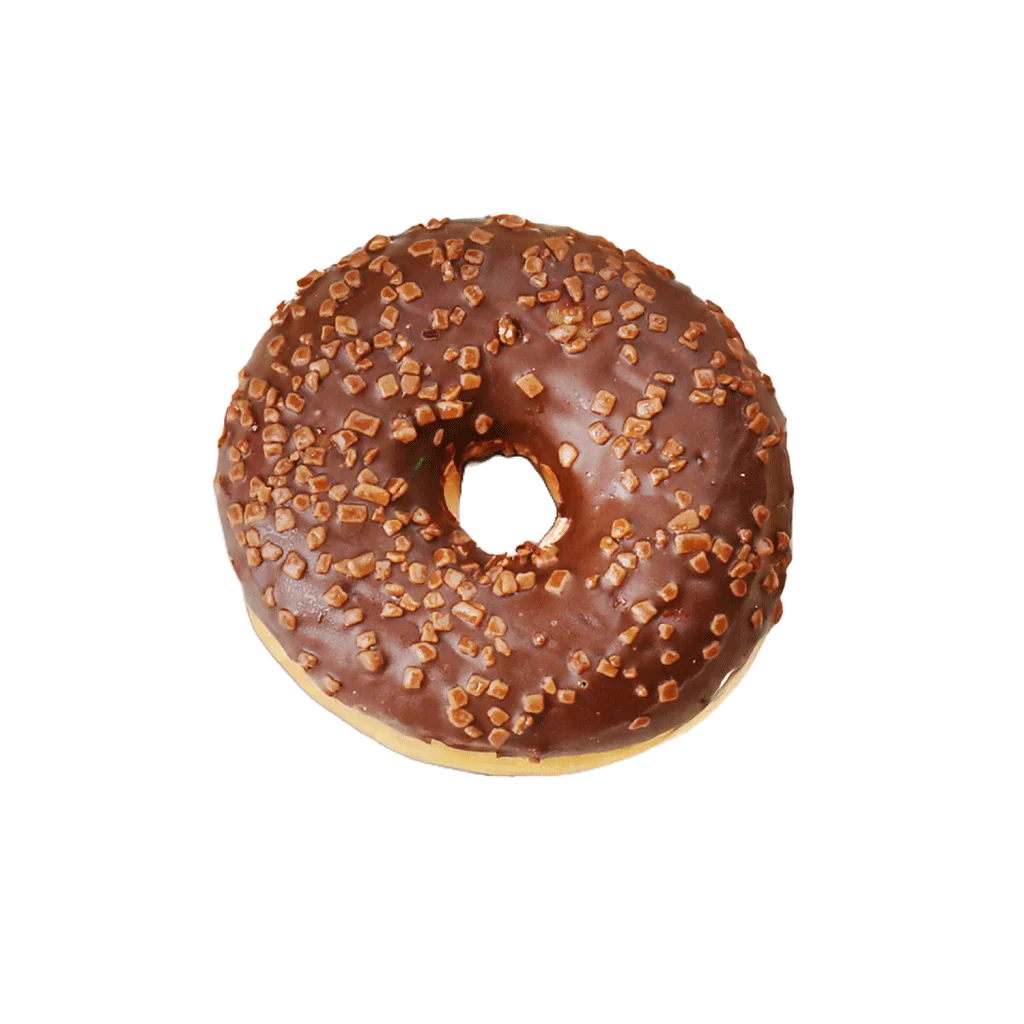 Čokoladni donut sa komadićima čokolade