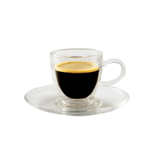 espresso kafa u staklenoj šoljici svježe pripremljena