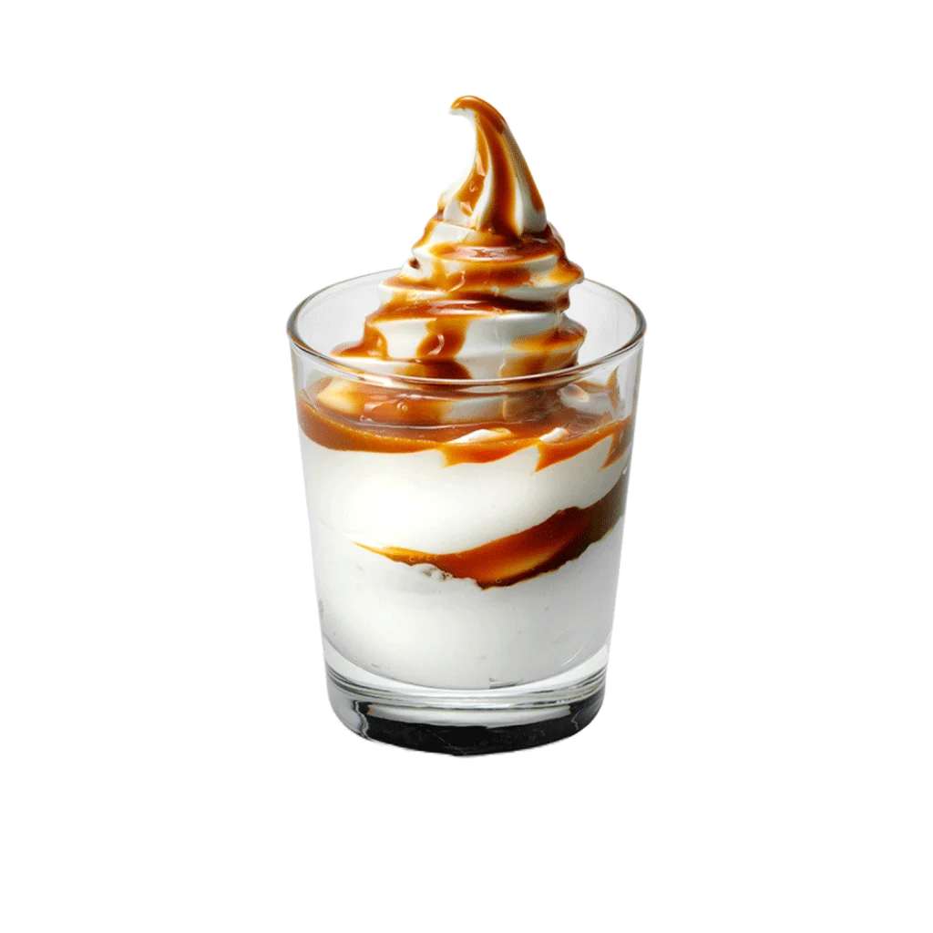 kfc sladoled sa karamel preljevom u čaši