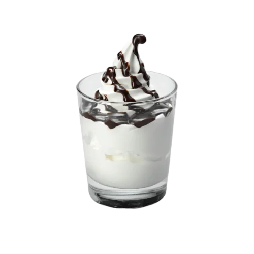 kfc sladoled sa čokoladnim preljevom u čaši