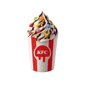 kfc sladoled sa smarties bombonama i karamel preljevom
