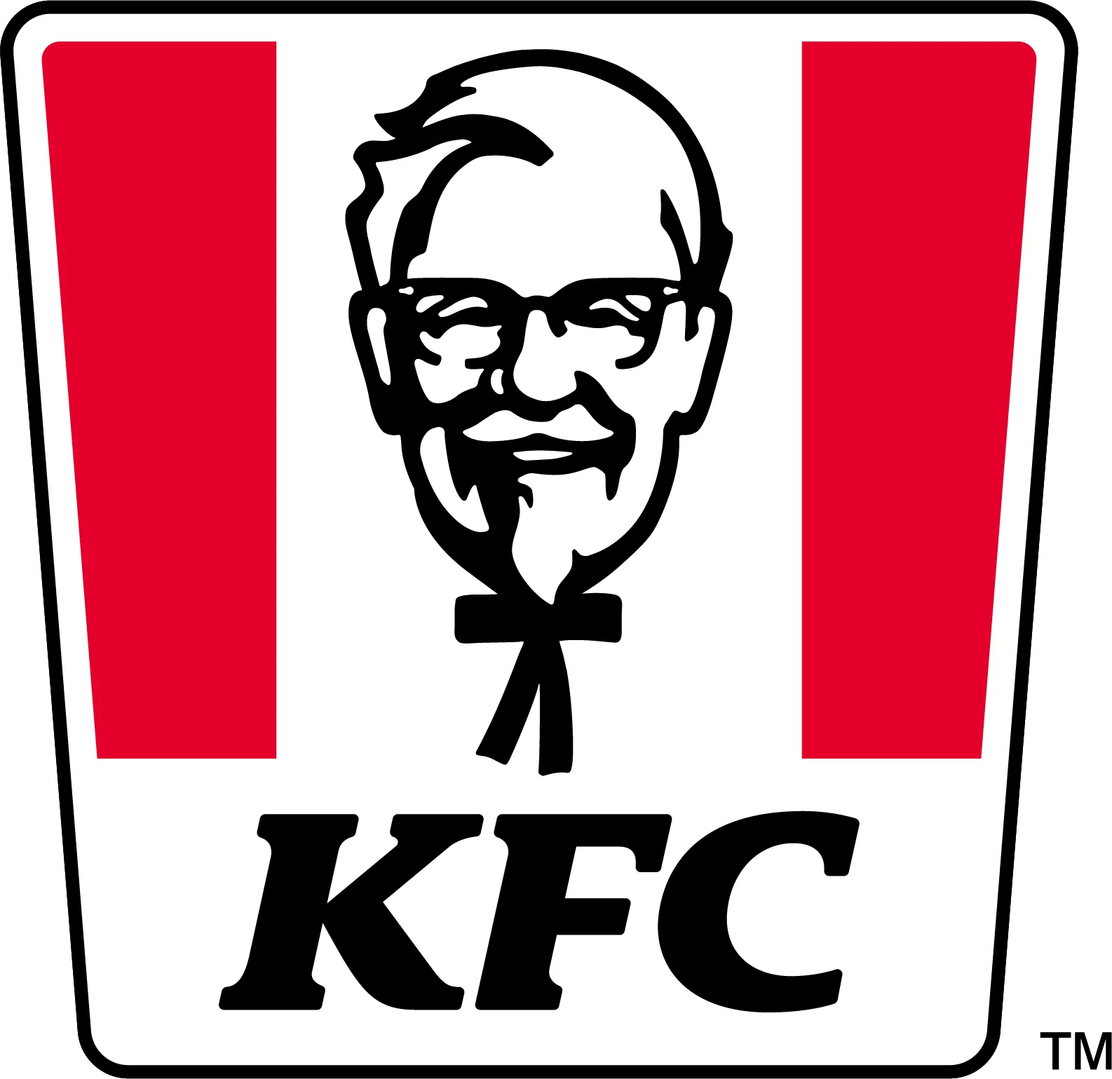 kfc primarni logo sa likom pukovnika sandersa i crveno-bijelim elementima brenda
