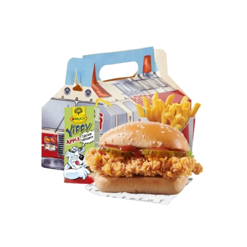 kfc dječiji meni sa burgerom, pomfritom i sokom