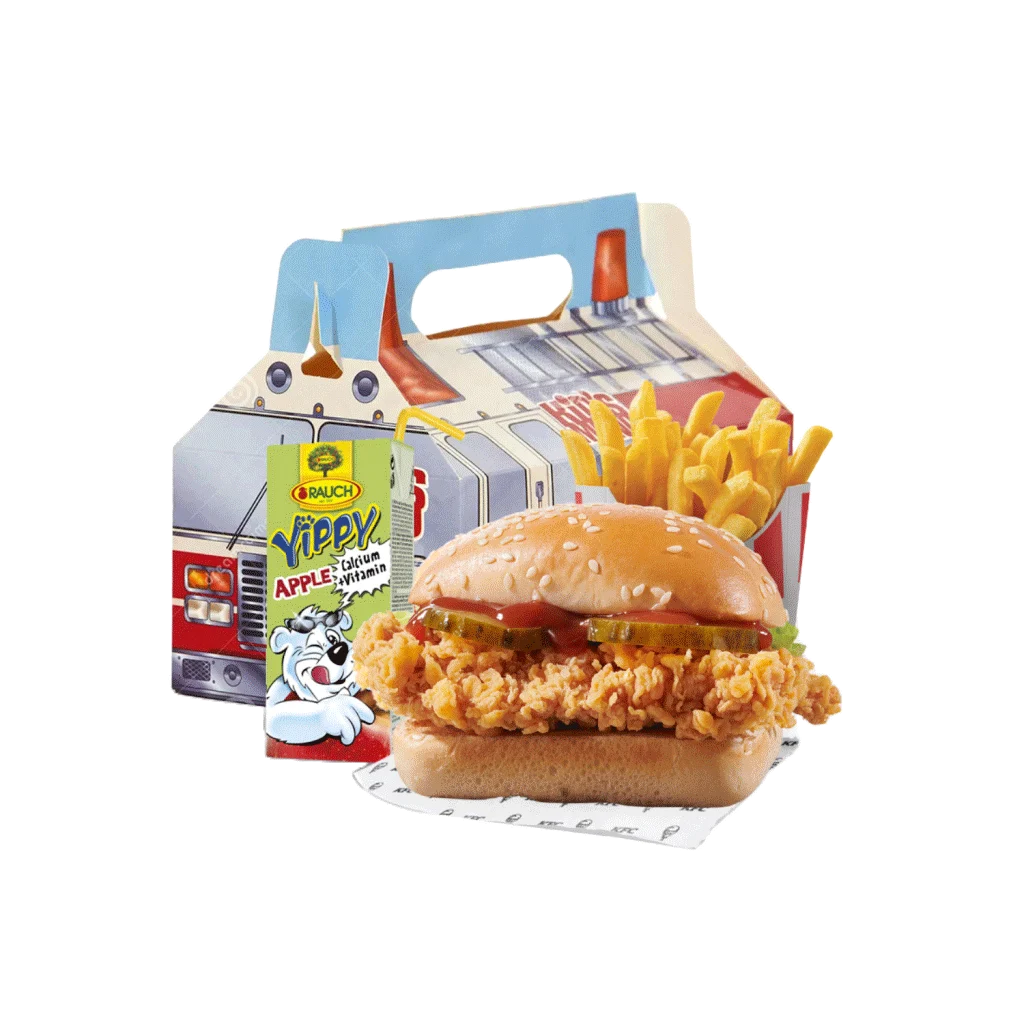 kfc dječiji meni sa burgerom, pomfritom i sokom