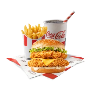 mega zinger meni sa burgerom, pomfritom i pićem