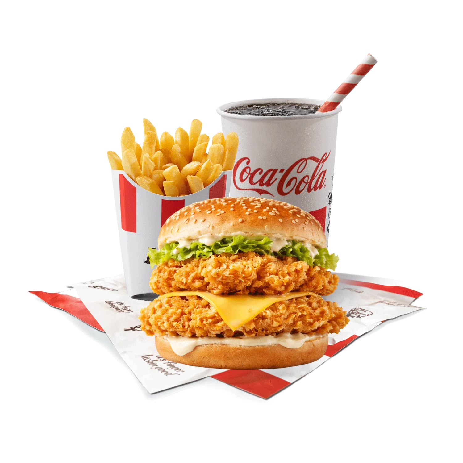 mega zinger meni sa burgerom, pomfritom i pićem