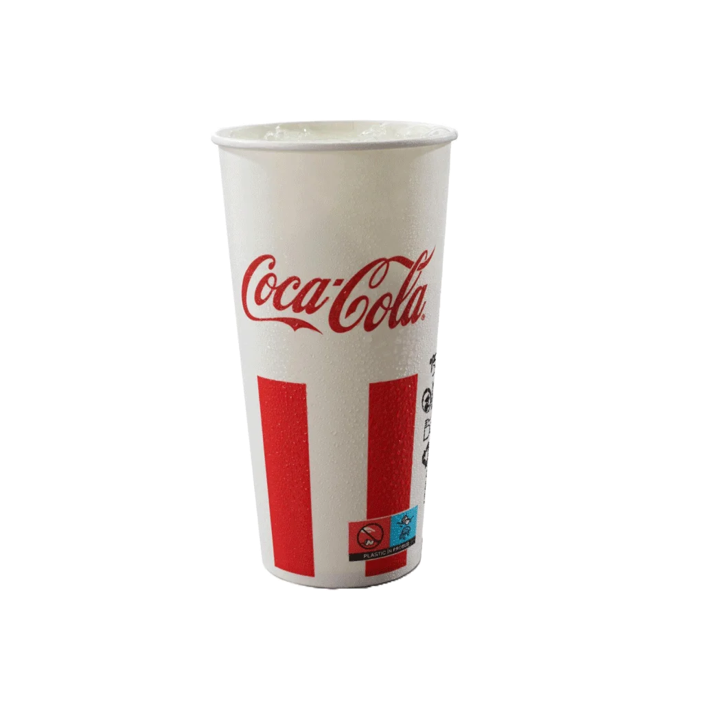 Čaša gaziranog bezalkoholnog pića sprite od 0,5 l u kfc pakovanju.