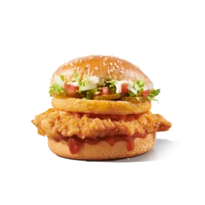 kfc tower burger sa hrskavom piletinom, sirom, salatom i umakom
