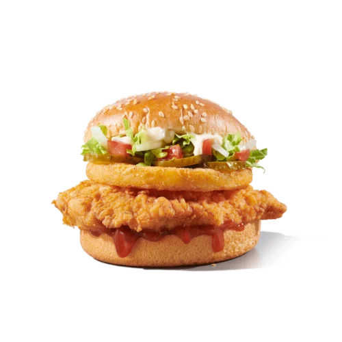kfc tower burger sa hrskavom piletinom, sirom, salatom i umakom