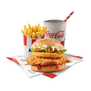 kfc tower burger meni sa pomfritom i coca-cola pićem