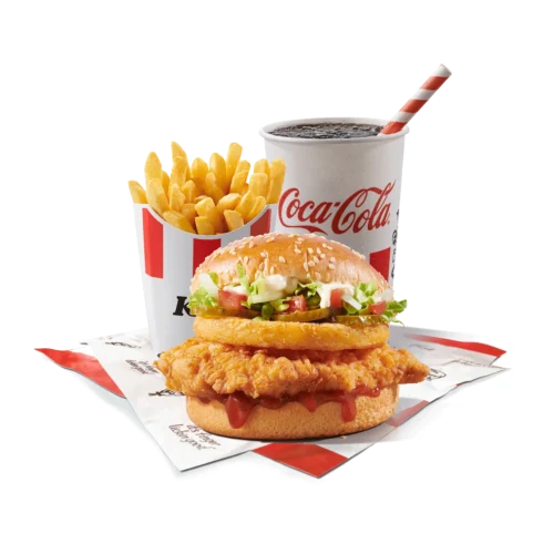 kfc tower burger meni sa pomfritom i coca-cola pićem