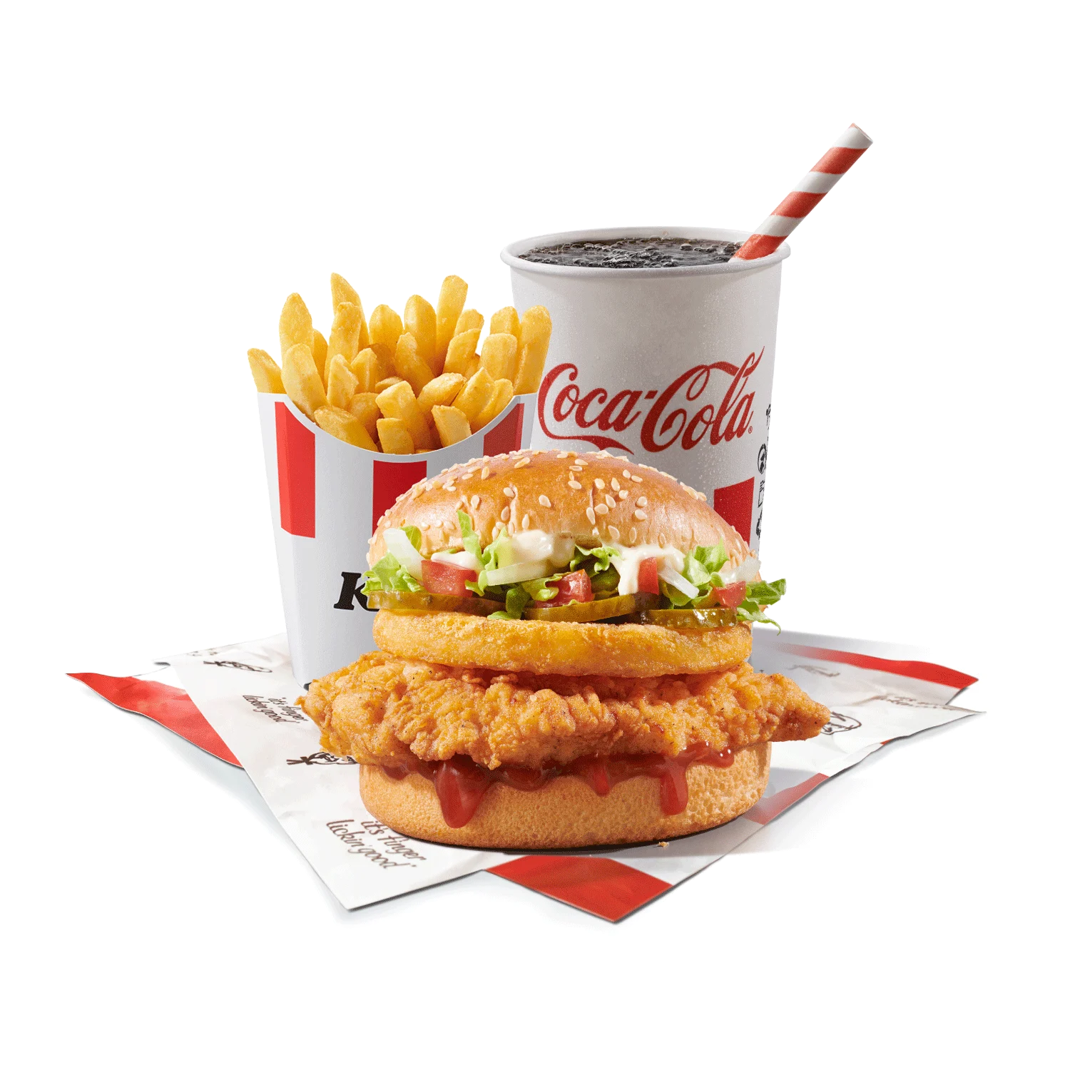 kfc tower burger meni sa pomfritom i coca-cola pićem