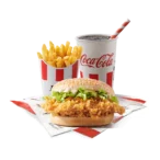 zinger menu | kfc bih | kfc bih zinger burger meni sa pomfritom i gaziranim pićem.